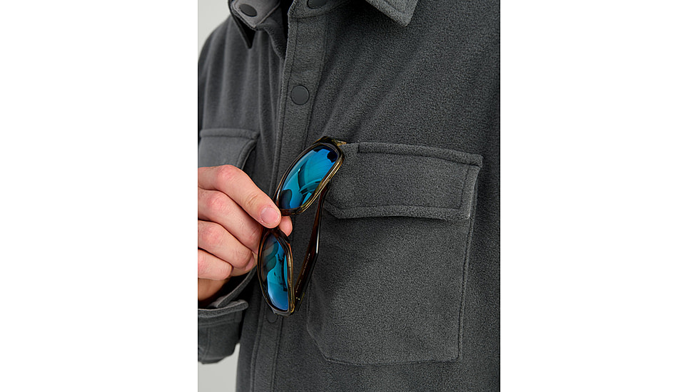 HUK Performance Fishing Jetty Shacket - Mens, Volc Ash Hthr, Small, H1300114-015-S