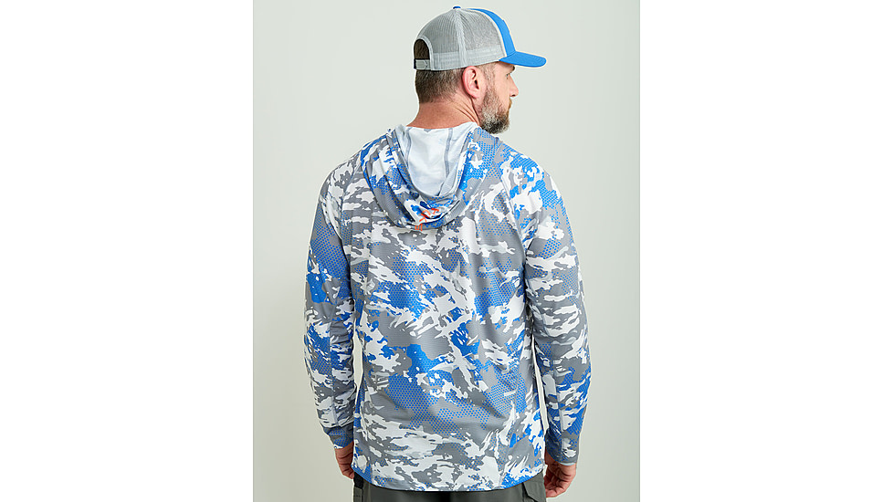 HUK Performance Fishing KC Print Icon Performance Crew - Mens, Night Owl2, Large, H1200585-019-L