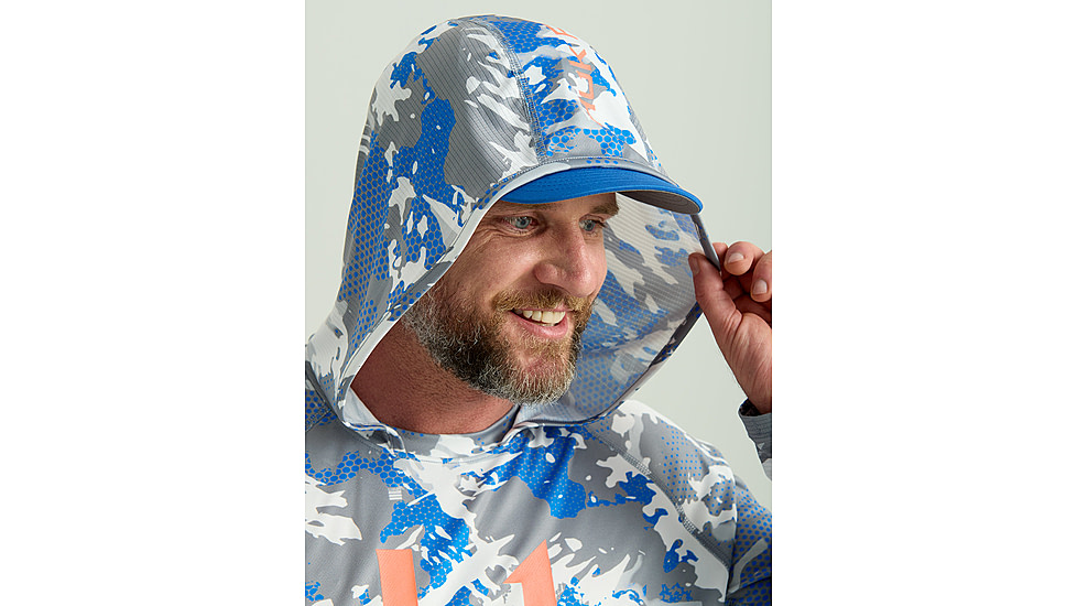 HUK Performance Fishing KC Print Icon Performance Crew - Mens, Night Owl2, Large, H1200585-019-L