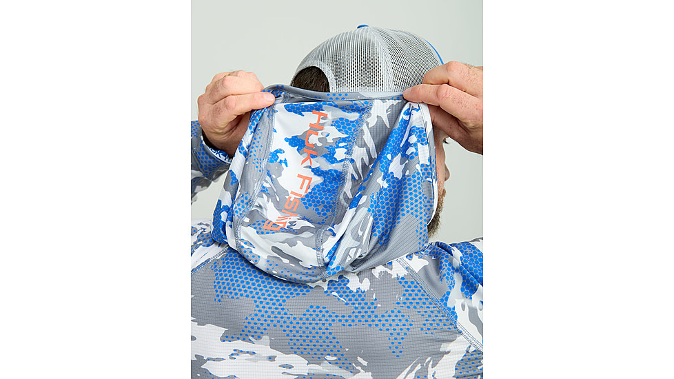 HUK Performance Fishing KC Print Icon Performance Crew - Mens, Night Owl2, Large, H1200585-019-L