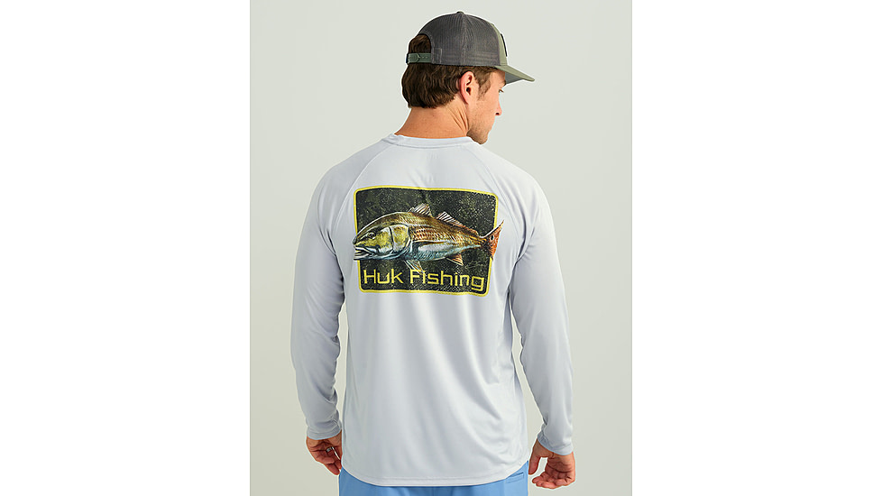 HUK Performance Fishing KC Pursuit Graphic Crew - Mens, Harbor Mist2, Medium, H1200631-035-M