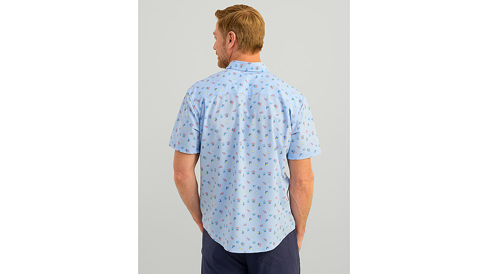 HUK Performance Fishing Kona Printed Short Sleeve Shirt - Mens, Windsurfer, Small, H1500212-454-S