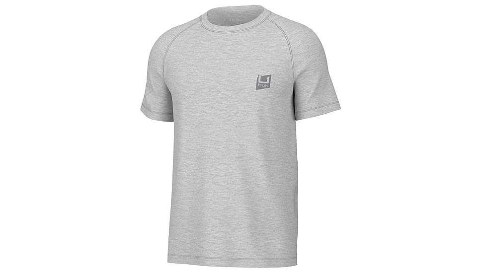 HUK Performance Fishing Performance Tee SS Cationic Heather - Mens, Harbormist Hthr, L, H1200618-054-L