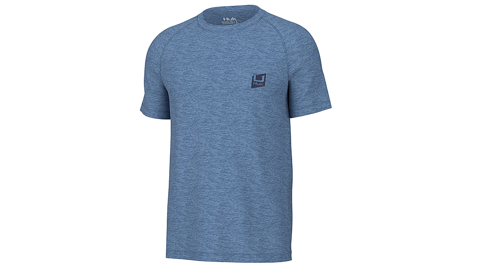HUK Performance Fishing Performance Tee SS Cationic Heather - Mens, Quiet Hrbr Hthr, L, H1200618-509-L