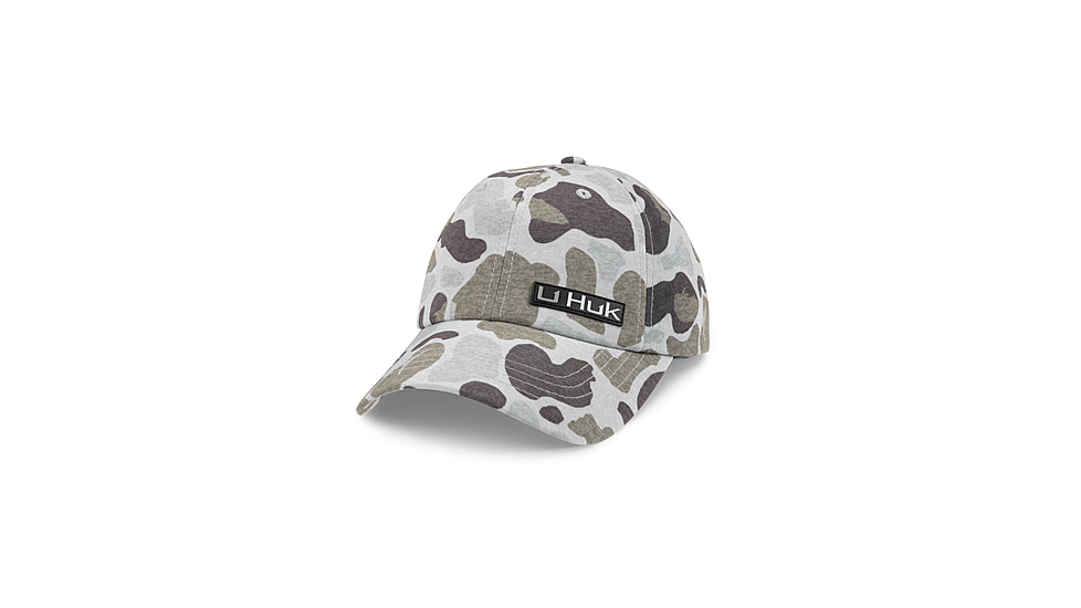 HUK Performance Fishing Pony Tail Ball Cap Kc Print - Womens, Volcanic Ash, 1, H6300064-013-1