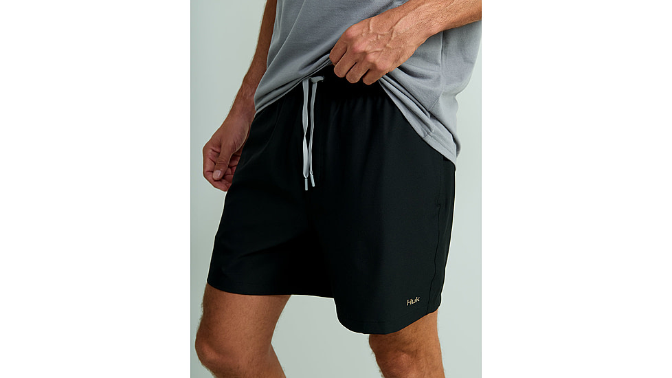 HUK Performance Fishing Pursuit Printed Volley Short - Mens, Black, Small, H2000227-001-S