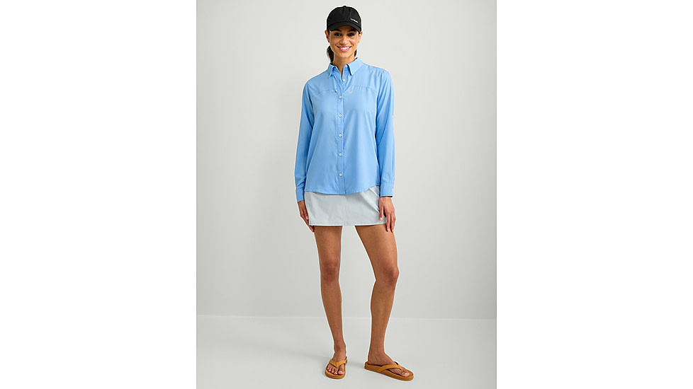 HUK Performance Fishing Tide Point Skort - Womens, Harbor Mist, Large, H6200071-034-L