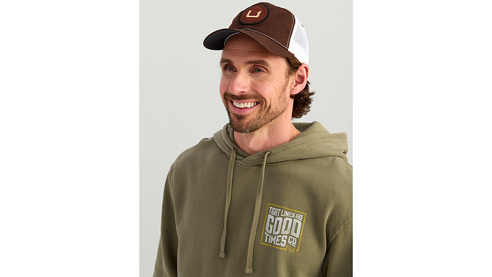 HUK Performance Fishing Tight Lines Cotton Fleece Hoodie - Mens, Moss, Medium, H1300129-316-M