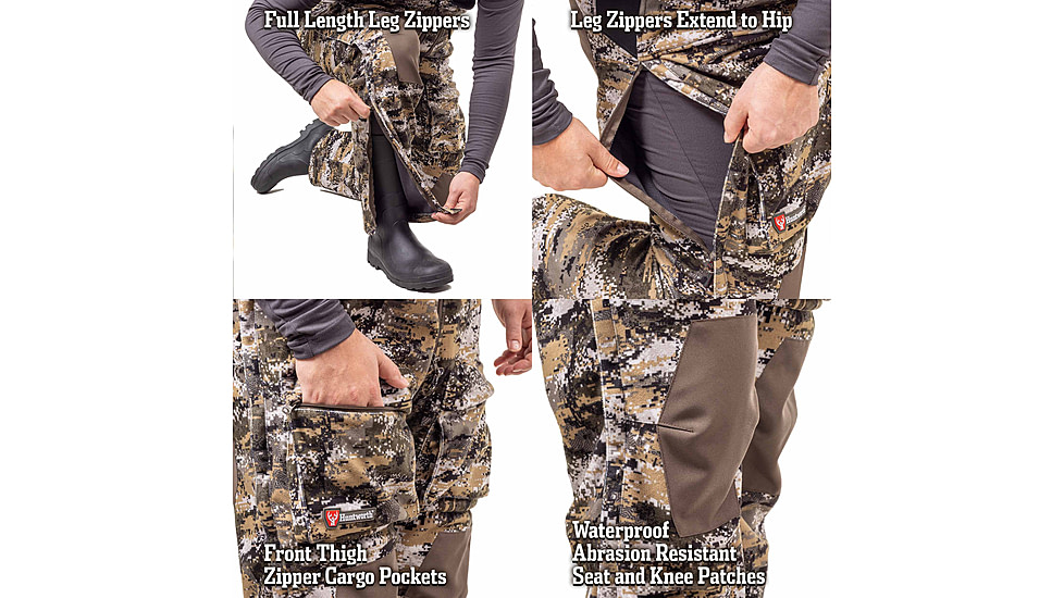 Huntworth Elkins Mid Weight Windproof Soft Shell Bib Overalls - Mens, Disruption, 4XL, E-9610-DC-4XL