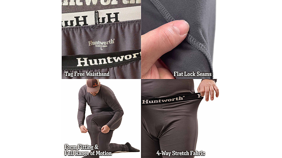 Huntworth Casper Heat Boost Heavyweight Base Layer Pants - Men's, Dark Gray, Medium, E-9605-DG-M