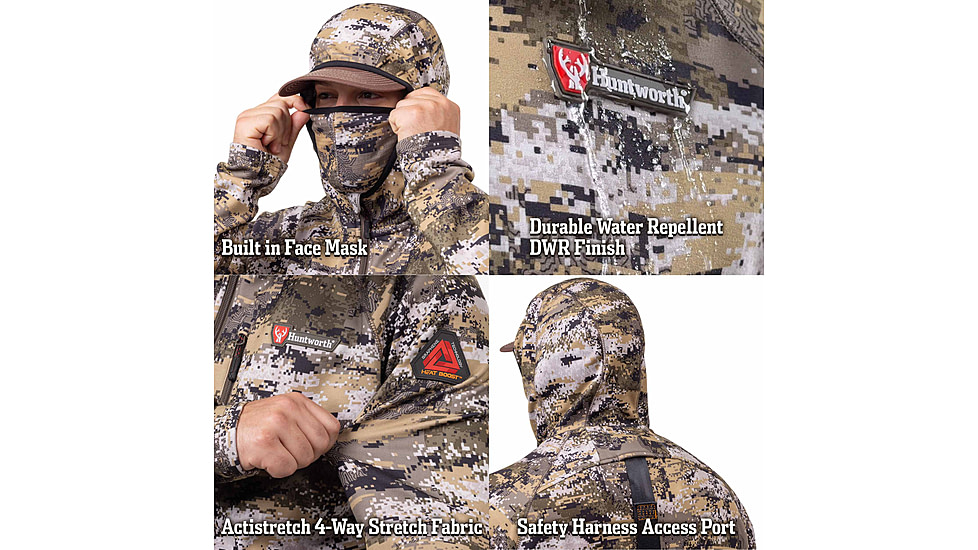 Huntworth Grayling Heat Boost Heavyweight Soft Shell Hoodie - Men's, Disruption, Large, E-9622-DC-L