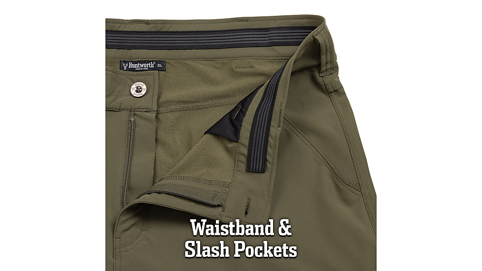 Huntworth Durham Light Weight Stretch Woven Pants - Men's, Olive Green, Medium, E-9177-OLV-M