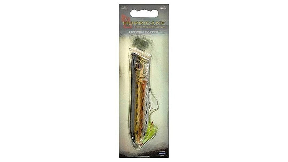Hurricane Saltwater Popper, 5.25in, Bunker, POP30-24L