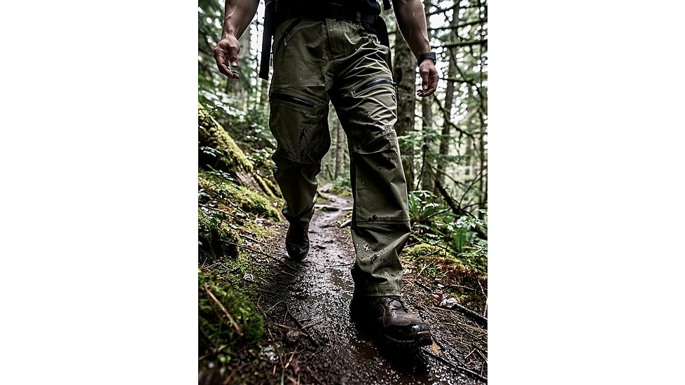 Huto Lifestyle Bone Dry Rain Pants, Green/Grey, Medium, BNERN-PNT-GRYGRN-M