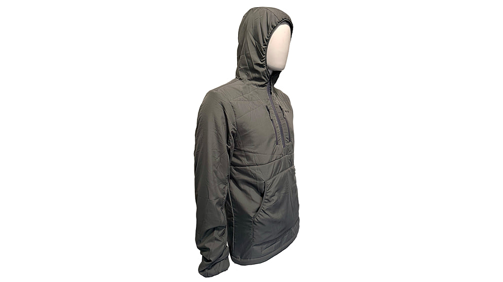 Huto Lifestyle Fuzzy Fleece Hoodie w/Nylon Outer Shell, Grey, Medium, FUZYFLCE-HDIE-GRY-M