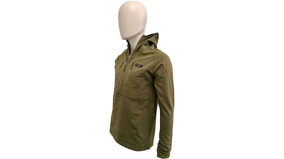 Huto Lifestyle Huto Lifestyle Synthetic Mid-Weight Hoodie/Base Layer, Army Green, Large, SYNTC-WGHT-HDIE-ARMGRN-L