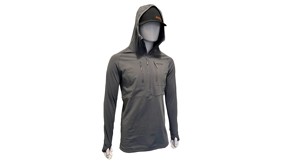 Huto Lifestyle Huto Lifestyle Synthetic Mid-Weight Hoodie/Base Layer, Grey, 3XL, SYNTC-WGHT-HDIE-GRY-XXXL
