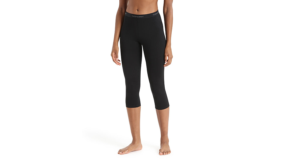 Icebreaker 200 Oasis 3/4 Thermal Leggings - Women's, Black, Extra Large, IB104382001XL