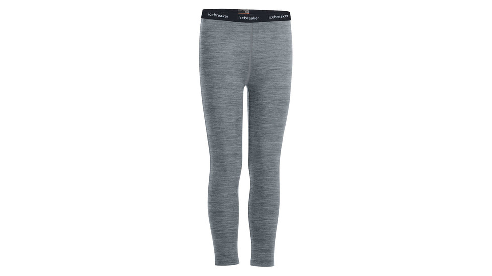 Icebreaker 200 Oasis Thermal Leggings - Kids, Gritstone Heather, 4US, IB1045030134