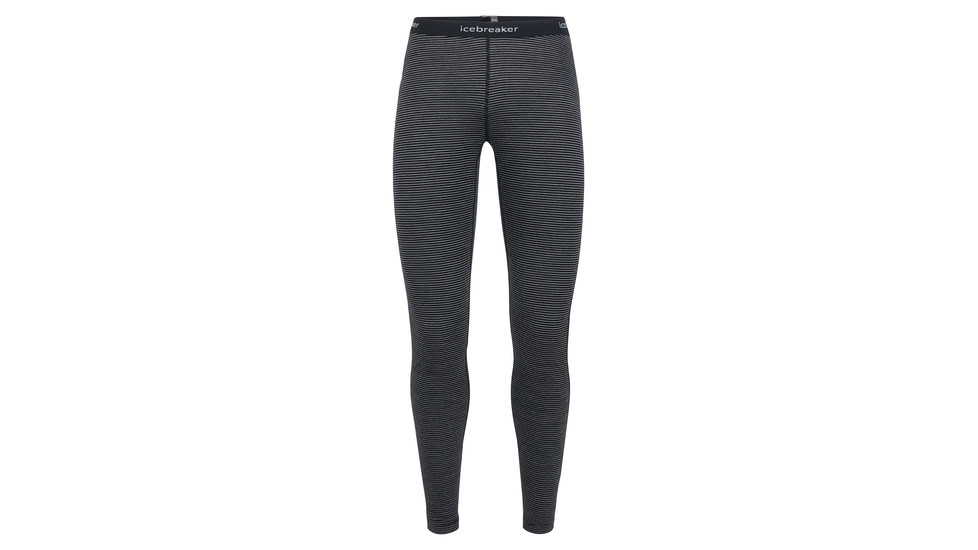 Icebreaker 200 Oasis Leggings - Womens, Black Stripe, Small, 104383010S