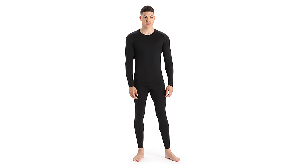 Icebreaker 200 Oasis Long Sleeve Crewe - Mens, Black, Extra Small, IB104365001XS