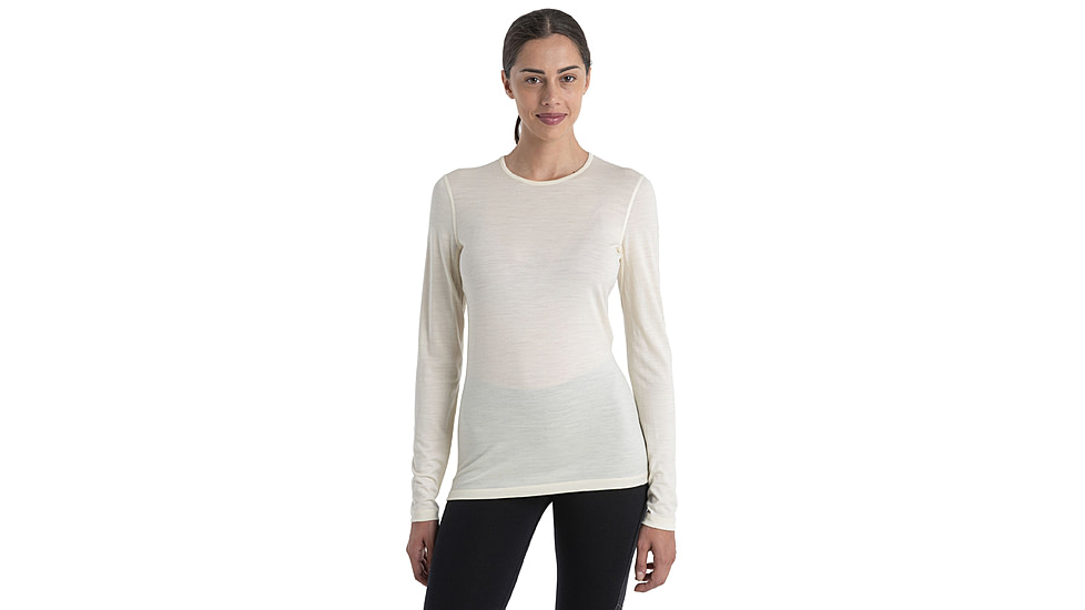 Icebreaker 200 Oasis Long Sleeve Crewe - Womens, Undyed, Small, IB104375000S