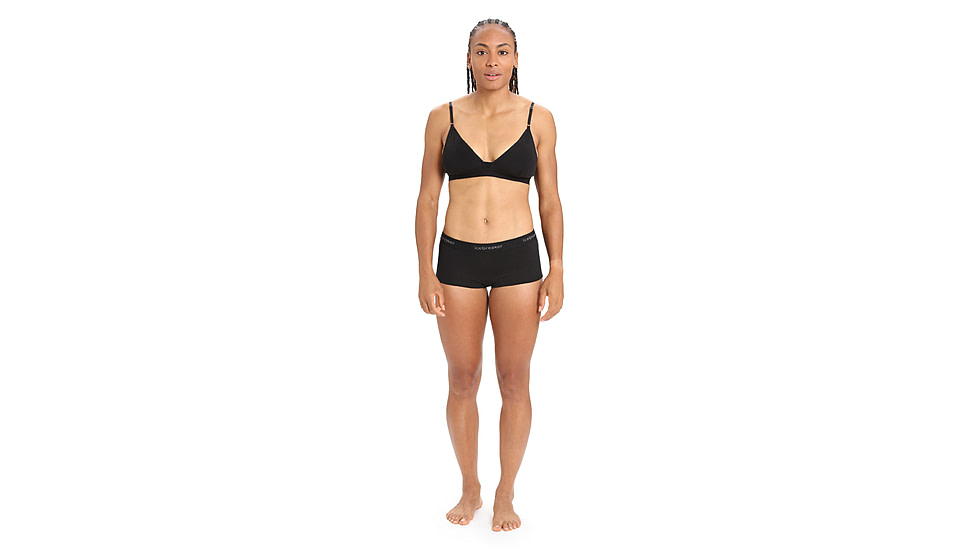 Icebreaker 200 Oasis Thermal Boy Shorts - Women's, Black, Extra Small, IB104467001XS