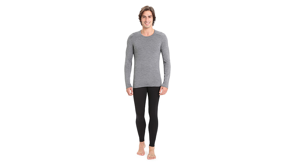 Icebreaker 260 Tech Long Sleeve Crewe Thermal Top - Mens, Gritstone Heather, 2XL, IB104371013XXL