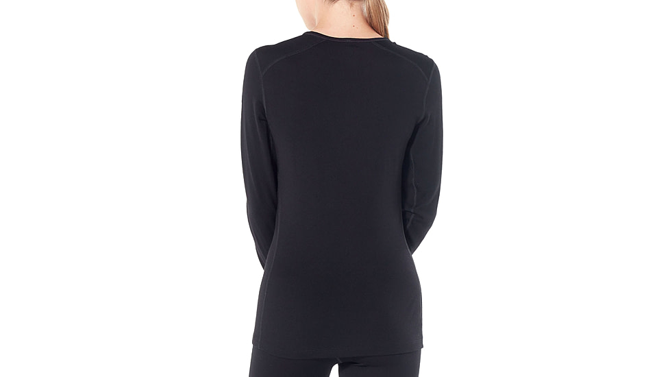 Icebreaker 260 Tech Long Sleeve Crewe Thermal Top - Men's, Black, Small, IB104371001S