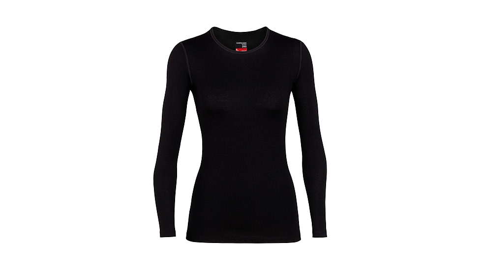 Icebreaker 260 Tech Long Sleeve Crewe - Mens, Black, Small, 104371001S