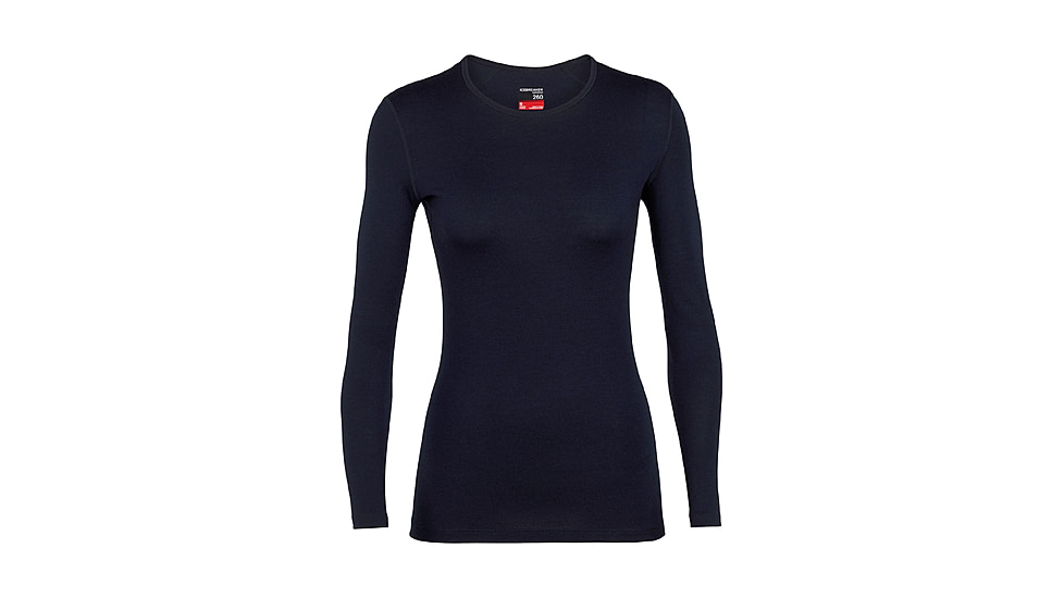 Icebreaker 260 Tech Long Sleeve Crewe - Womens, Midnight Navy, Extra Large, IB104387401XL