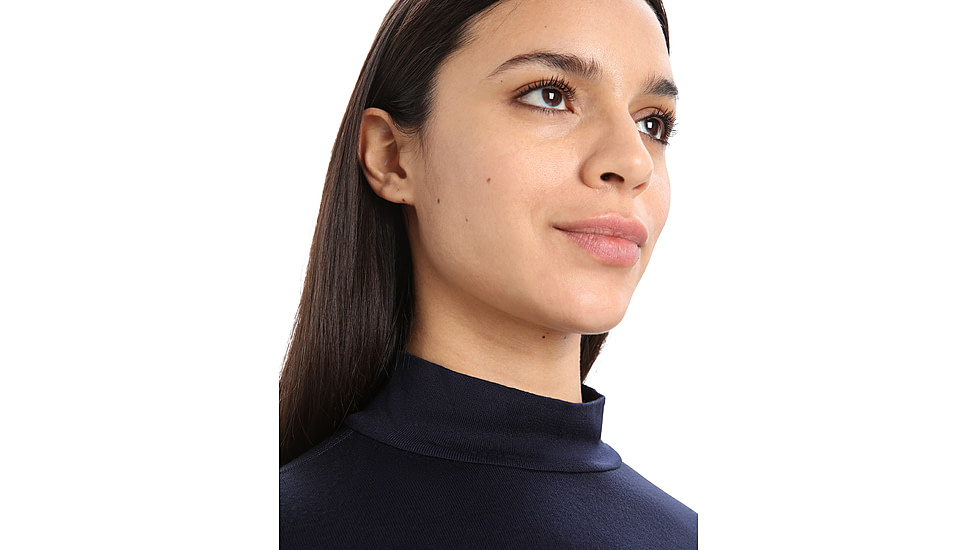 Icebreaker 260 Tech Long Sleeve Turtleneck Thermal Top - Womens, Midnight Navy, Extra Large, IB0A56IF401XL