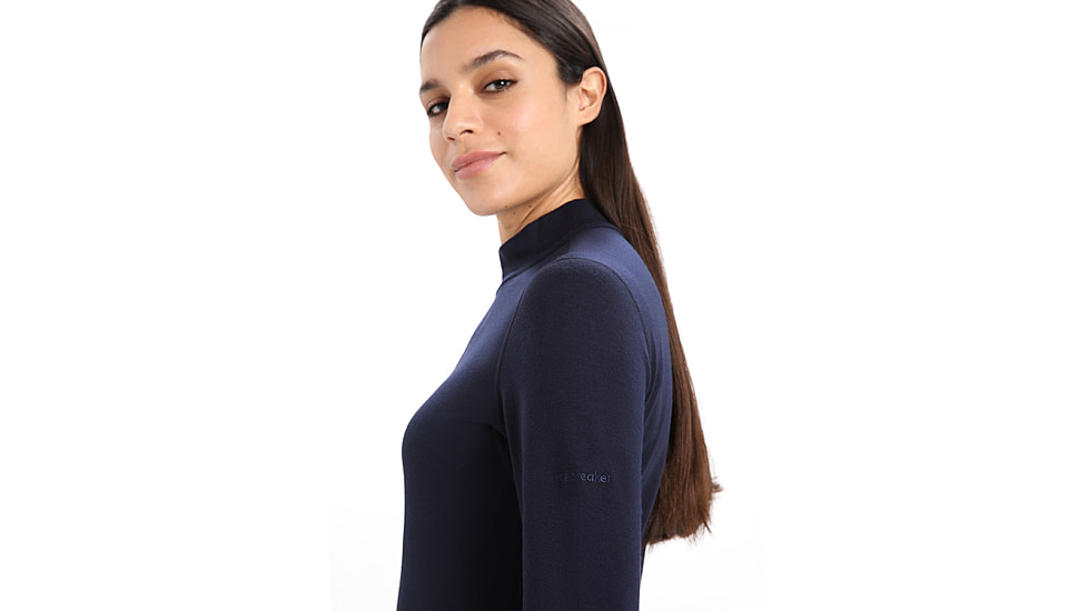 Icebreaker 260 Tech Long Sleeve Turtleneck Thermal Top - Womens, Midnight Navy, Extra Large, IB0A56IF401XL