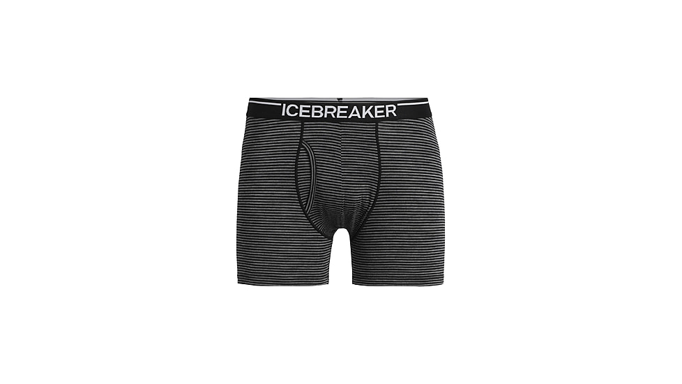 Icebreaker Anatomica Boxers w/ Fly - Men's, Gritstone Heather, 2XL, IB103030038XXL
