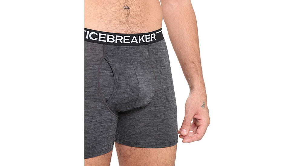 Icebreaker Anatomica Boxers w/ Fly - Mens, Jet Heather, 2XL, IB103030011XXL