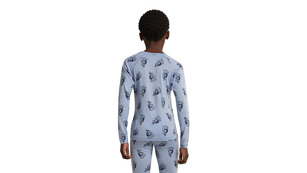 Icebreaker Bear Tour AOP Merino 200 Oasis Long Sleeve Crewe Thermal Top - Kids