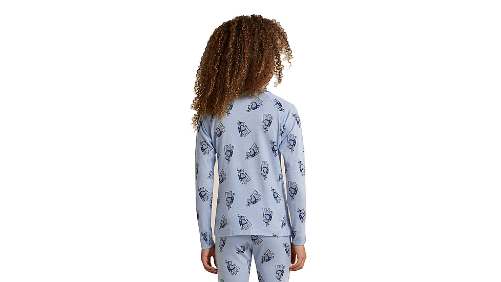 Icebreaker Bear Tour AOP Merino 200 Oasis Long Sleeve Crewe Thermal Top - Kids