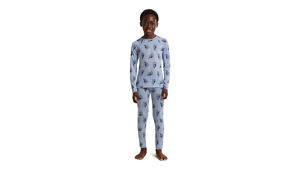 Icebreaker Bear Tour AOP Merino 200 Oasis Long Sleeve Crewe Thermal Top - Kids