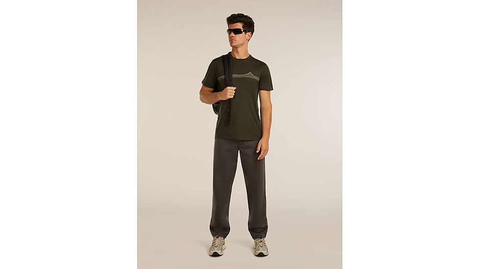Icebreaker Merino 150 Tech Lite Short Sleeve Range Stripes T-Shirt - Mens