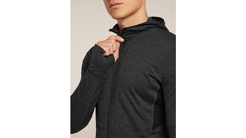 Icebreaker Merino Blend 200 RealFleece Descender Long Sleeve Zip Hoodie - Mens