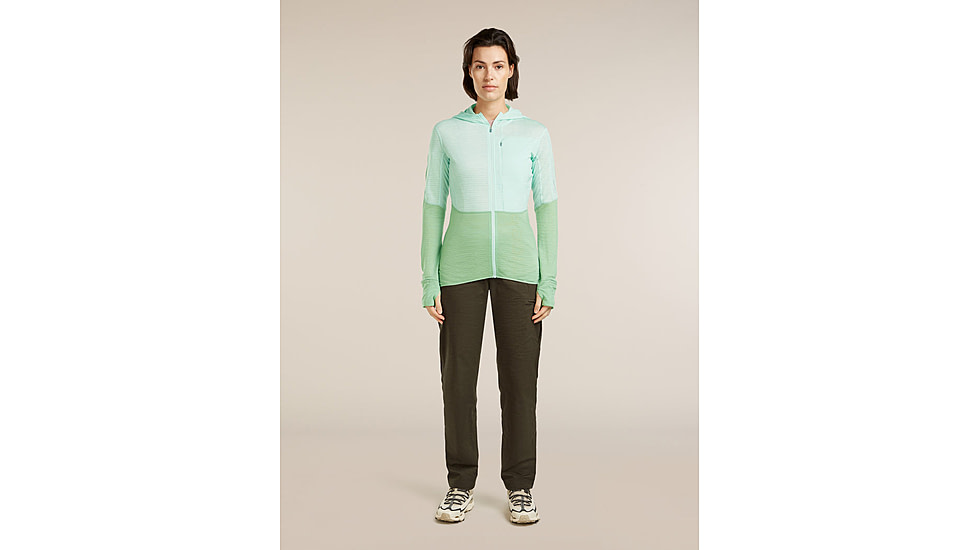 Icebreaker Merino Blend 200 RealFleece Descender Long Sleeve Zip Hoodie - Womens