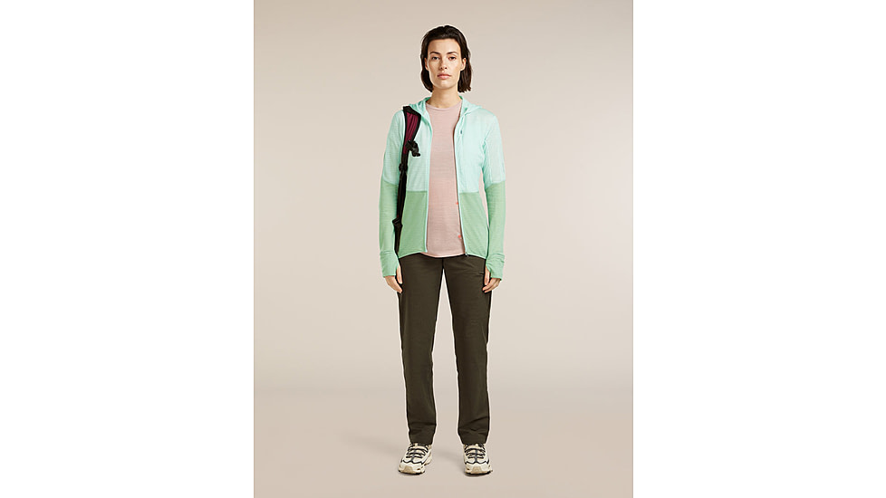 Icebreaker Merino Blend 200 RealFleece Descender Long Sleeve Zip Hoodie - Womens