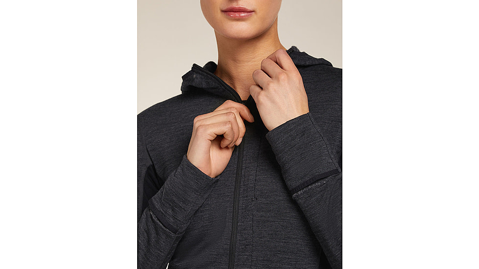 Icebreaker Merino Blend 200 RealFleece Descender Long Sleeve Zip Hoodie - Womens