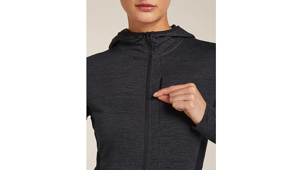 Icebreaker Merino Blend 200 RealFleece Descender Long Sleeve Zip Hoodie - Womens