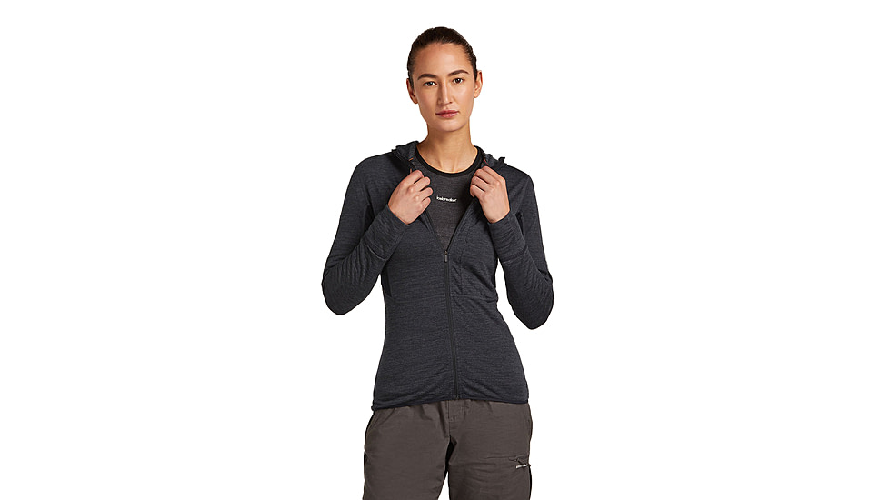 Icebreaker Merino Blend 200 RealFleece Descender Long Sleeve Zip Hoodie - Womens