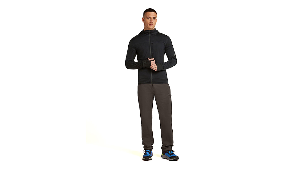 Icebreaker Merino Blend 300 RealFleece Descender Long Sleeve Zip Hoodie - Mens, IB0A57QH001M