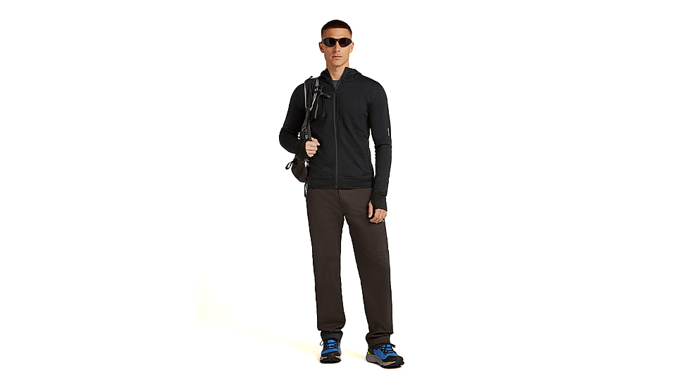 Icebreaker Merino Blend 300 RealFleece Descender Long Sleeve Zip Hoodie - Mens, IB0A57QH001M