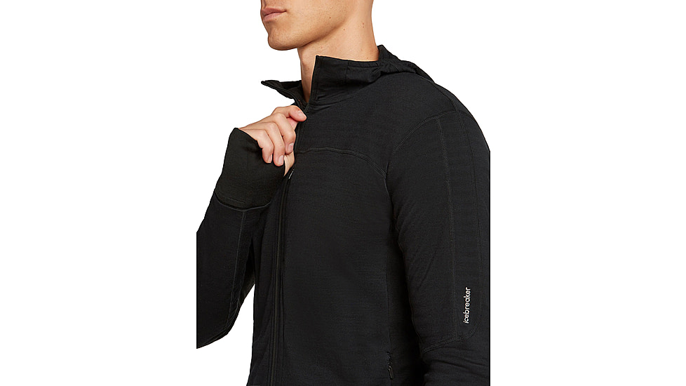 Icebreaker Merino Blend 300 RealFleece Descender Long Sleeve Zip Hoodie - Mens, IB0A57QH001M