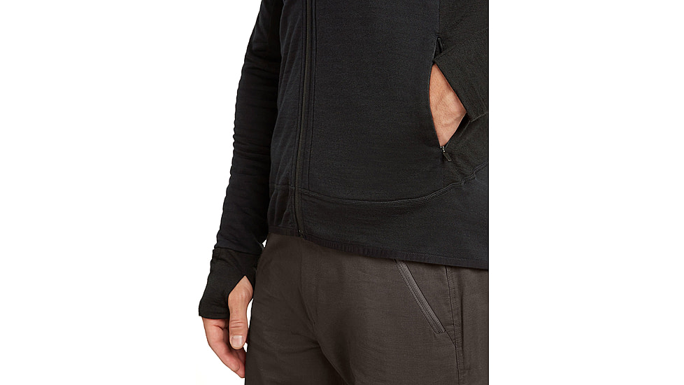 Icebreaker Merino Blend 300 RealFleece Descender Long Sleeve Zip Hoodie - Mens, IB0A57QH001M