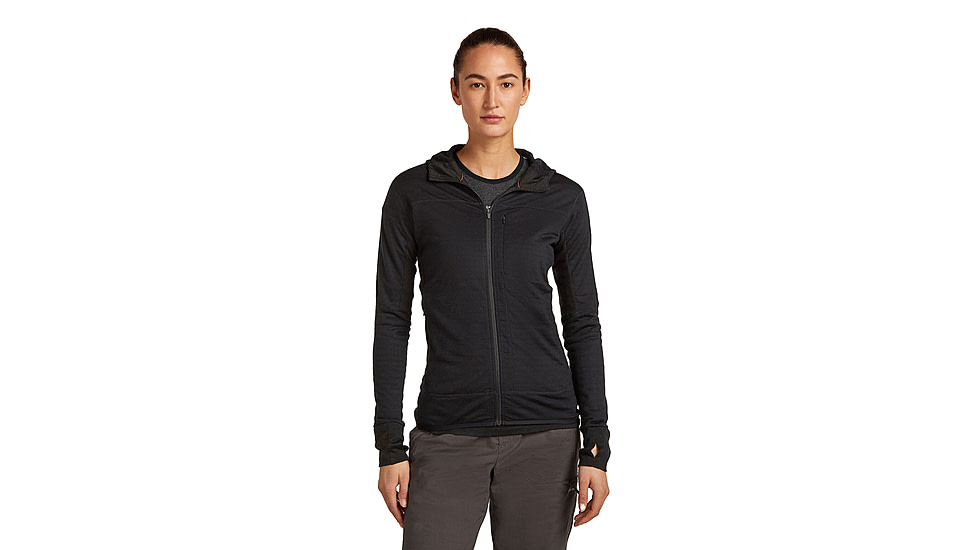 Icebreaker Merino Blend 300 RealFleece Descender Long Sleeve Zip Hoodie - Womens